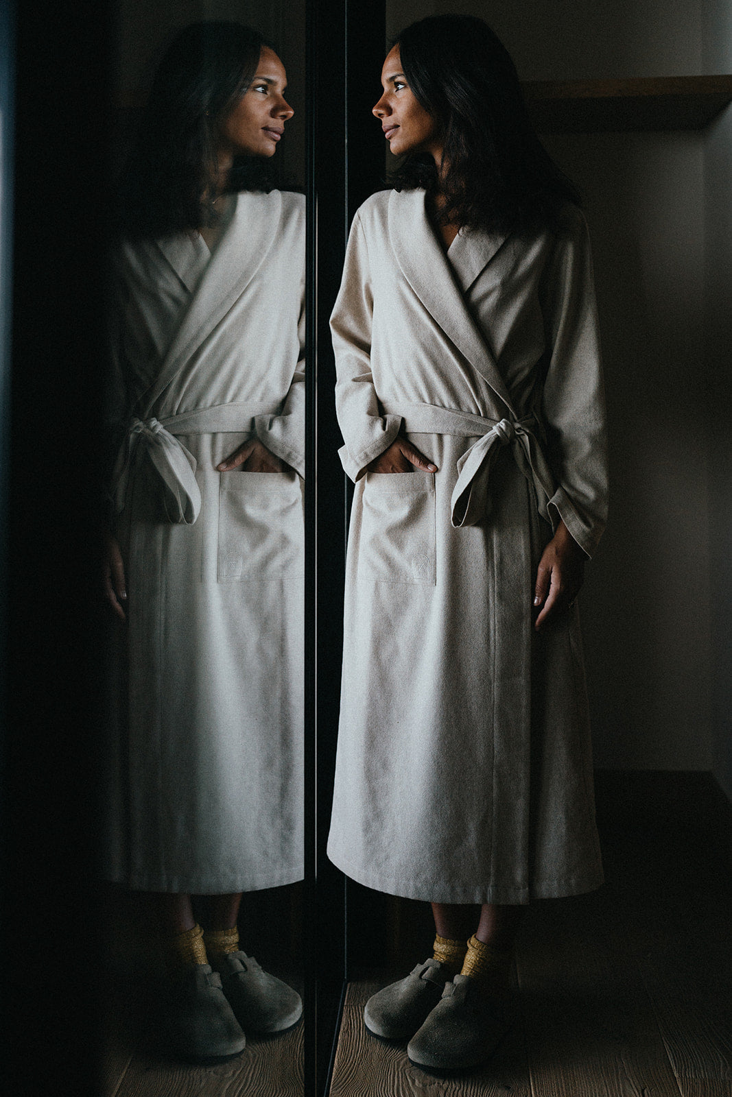 Gisèle la robe de chambre | Cachemire beige
