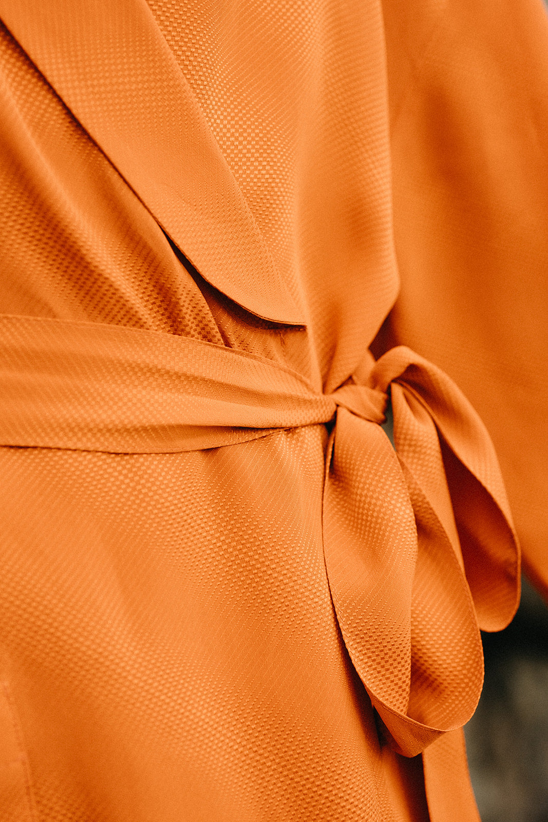 Nicole la robe de chambre | Crêpe de Chine de soie orange