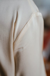 Adèle la robe de chambre | Sergé de soie lustré ivoire